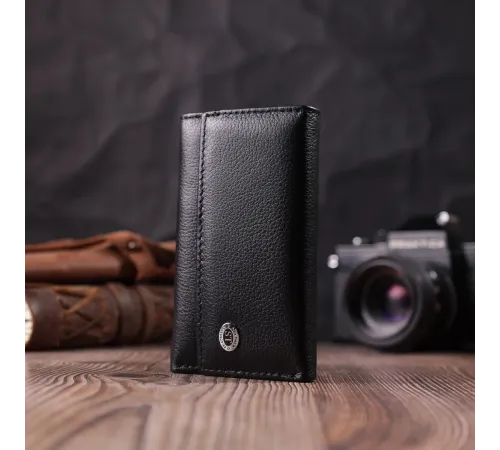 Містка ключниця з натуральної шкіри ST Leather 22477 Чорний