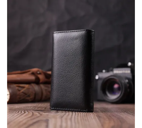 Містка ключниця з натуральної шкіри ST Leather 22477 Чорний