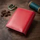Жіночий вертикальний компактний гаманець із натуральної шкіри ST Leather 19437 Червоний
