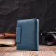 Жіноче портмоне з оригінальною монетницею з натуральної шкіри ST Leather 19450 Бірюзовий