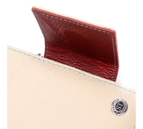 Оригінальне портмоне для жінок із натуральної шкіри ST Leather 19451 Білий