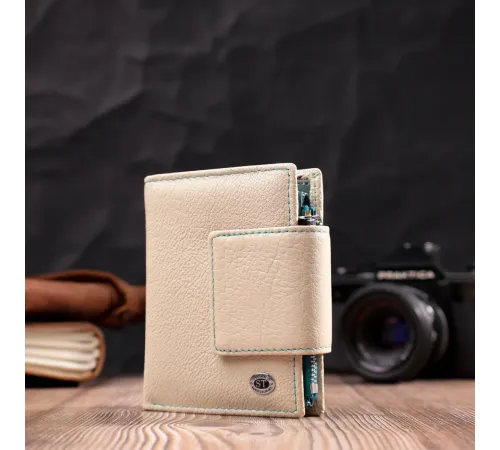 Оригінальне портмоне для жінок із натуральної шкіри ST Leather 19451 Білий
