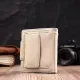 Оригінальне шкіряне портмоне з монетницею зовні для жінок ST Leather 19455 Білий