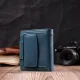 Красиве шкіряне портмоне з монетницею зовні для стильних жінок ST Leather 19457 Бірюзовий