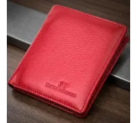 Яскравий жіночий гаманець із натуральної шкіри ST Leather 19465 Червоний