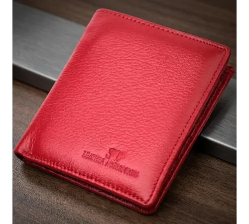 Яскравий жіночий гаманець із натуральної шкіри ST Leather 19465 Червоний