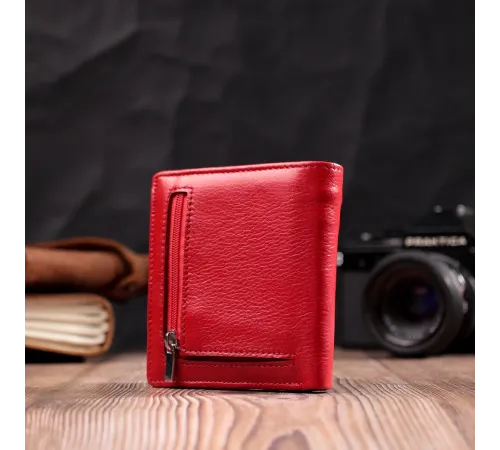 Яскравий жіночий гаманець із натуральної шкіри ST Leather 19465 Червоний