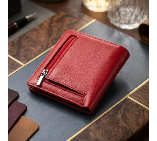 Яскравий жіночий гаманець із натуральної шкіри ST Leather 19465 Червоний