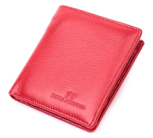 Яскравий жіночий гаманець із натуральної шкіри ST Leather 19465 Червоний