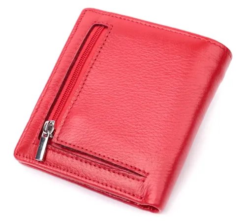 Яскравий жіночий гаманець із натуральної шкіри ST Leather 19465 Червоний