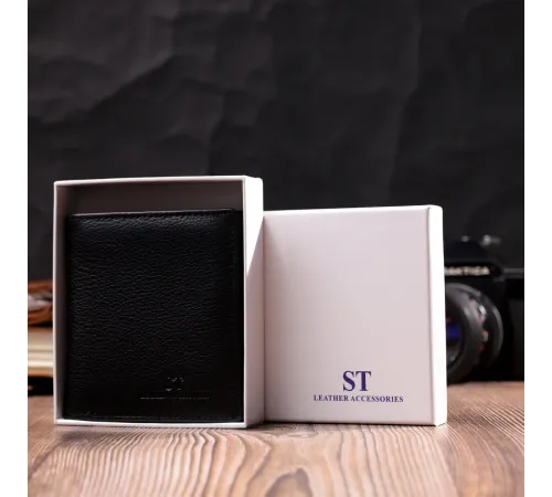 Жіночий гаманець в класичному чорному кольорі ST Leather 19466 Чорний