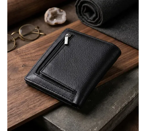 Жіночий гаманець в класичному чорному кольорі ST Leather 19466 Чорний