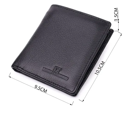 Жіночий гаманець в класичному чорному кольорі ST Leather 19466 Чорний
