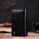 Зручний жіночий гаманець у три складання з натуральної шкіри ST Leather 19468 Чорний