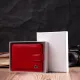 Яскраве жіноче портмоне з блоком для карт з натуральної шкіри ST Leather 19471 Червоний