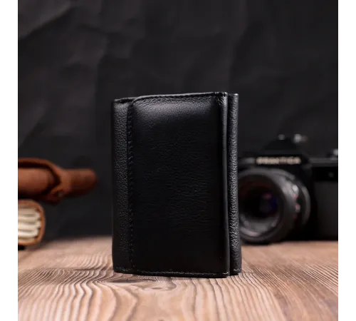 Жіночий горизонтальний гаманець з натуральної шкіри ST Leather 19477 Чорний