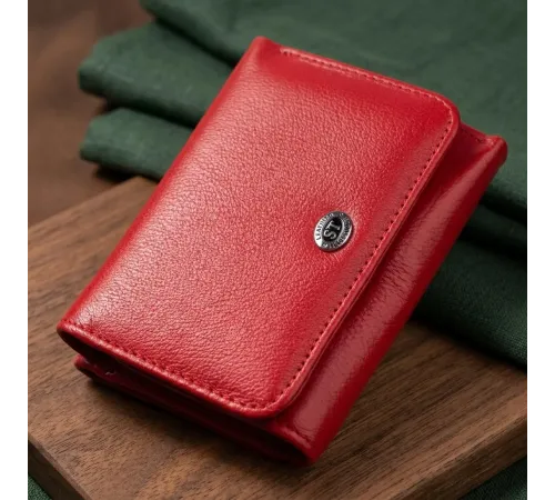 Горизонтальний гаманець для жінок із натуральної шкіри ST Leather 19478 Червоний