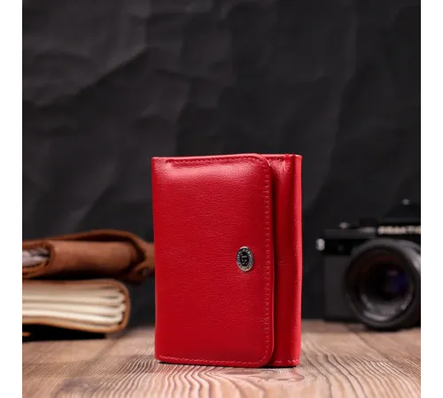 Горизонтальний гаманець для жінок із натуральної шкіри ST Leather 19478 Червоний