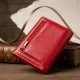 Яскравий жіночий гаманець із монетницею із натуральної шкіри ST Leather 19482 Червоний