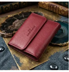 Жіночий шкіряний гаманець для карток купюр та монет ST Leather 19492 Бордовий