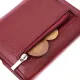 Жіночий шкіряний гаманець для карток купюр та монет ST Leather 19492 Бордовий