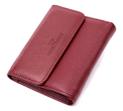 Жіночий шкіряний гаманець для карток купюр та монет ST Leather 19492 Бордовий