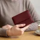 Жіночий шкіряний гаманець для карток купюр та монет ST Leather 19492 Бордовий