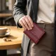 Жіночий шкіряний гаманець для карток купюр та монет ST Leather 19492 Бордовий