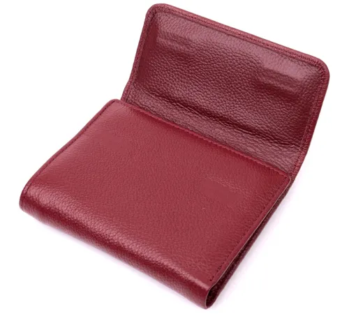 Жіночий шкіряний гаманець для карток купюр та монет ST Leather 19492 Бордовий