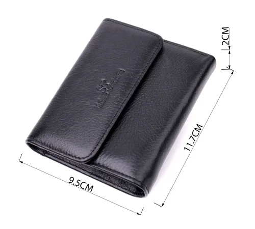 Жіночий гаманець з монетницею з натуральної шкіри ST Leather 19494 Чорний