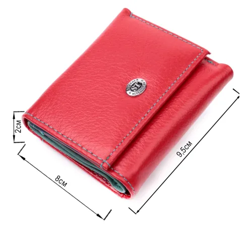 Яскравий маленький гаманець для жінок із натуральної шкіри ST Leather 19502 Червоний