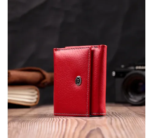 Яскравий маленький гаманець для жінок із натуральної шкіри ST Leather 19502 Червоний