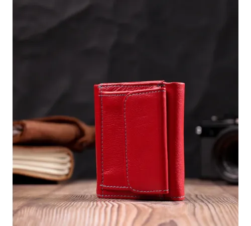 Яскравий маленький гаманець для жінок із натуральної шкіри ST Leather 19502 Червоний