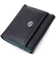 Жіночий невеликий гаманець з натуральної шкіри ST Leather 19504 Чорний