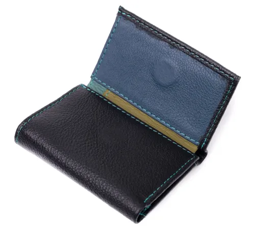 Жіночий невеликий гаманець з натуральної шкіри ST Leather 19504 Чорний