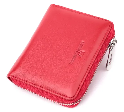 Симпатичний жіночий гаманець із натуральної шкіри ST Leather 22448 Червоний
