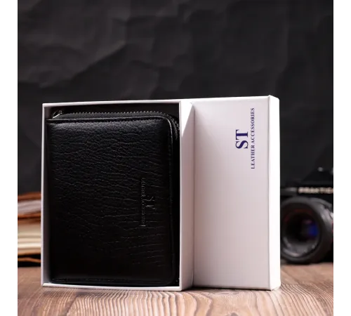 Відмінний жіночий гаманець з натуральної шкіри ST Leather 22449 Чорний