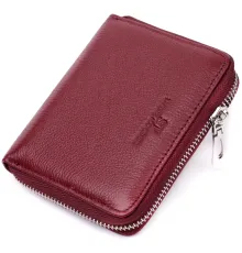 Практичний гаманець для жінок із натуральної шкіри ST Leather 22450 Бордовий