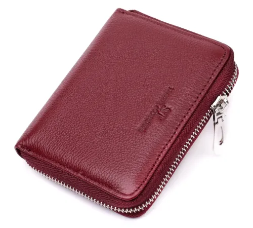 Практичний гаманець для жінок із натуральної шкіри ST Leather 22450 Бордовий