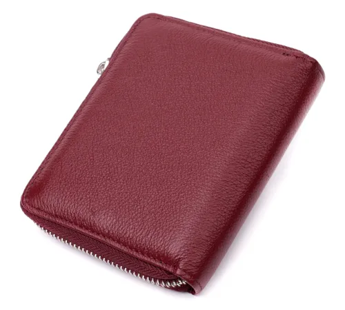 Практичний гаманець для жінок із натуральної шкіри ST Leather 22450 Бордовий