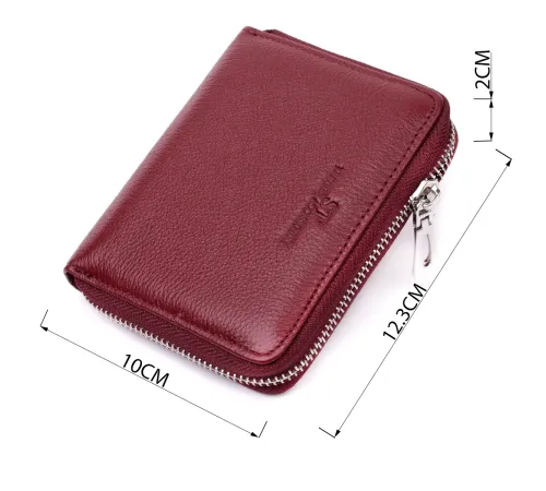 Практичний гаманець для жінок із натуральної шкіри ST Leather 22450 Бордовий