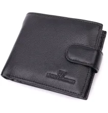 Горизонтальний гаманець середнього розміру з натуральної шкіри ST Leather 22454 Чорний