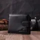 Горизонтальний гаманець середнього розміру з натуральної шкіри ST Leather 22454 Чорний