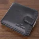 Якісний горизонтальний гаманець із натуральної шкіри ST Leather 22455 Чорний