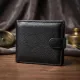 Якісний горизонтальний гаманець із натуральної шкіри ST Leather 22455 Чорний
