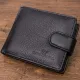 Невеликий місткий гаманець із натуральної шкіри ST Leather 22456 Чорний