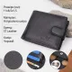Невеликий місткий гаманець із натуральної шкіри ST Leather 22456 Чорний