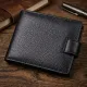 Невеликий місткий гаманець із натуральної шкіри ST Leather 22456 Чорний