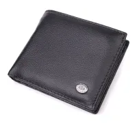 Стильний чоловічий гаманець із натуральної шкіри ST Leather 22457 Чорний