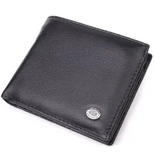 Стильний чоловічий гаманець із натуральної шкіри ST Leather 22457 Чорний